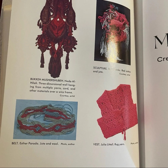 Vintage 1971 Macrame book Created Design in Knots.   Super cool 70s guide - Picture 3 of 9